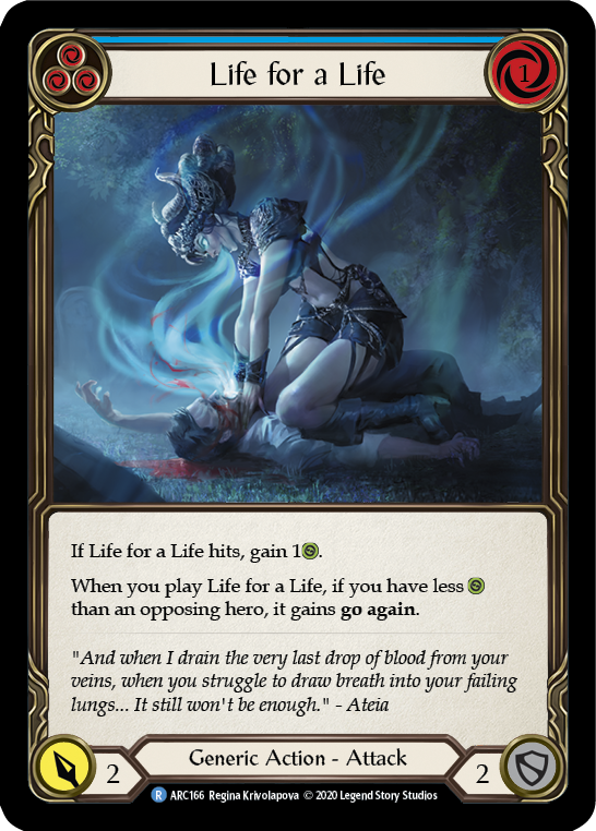 Life for a Life (Blue) [ARC166] Unlimited Rainbow Foil | Pegasus Games WI