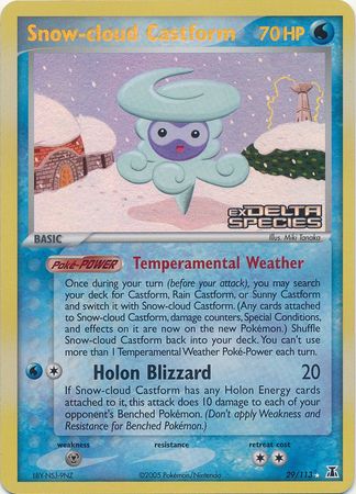 Snow-cloud Castform (29/113) (Stamped) [EX: Delta Species] | Pegasus Games WI