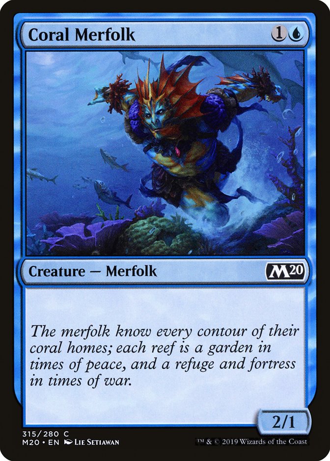 Coral Merfolk [Core Set 2020] | Pegasus Games WI