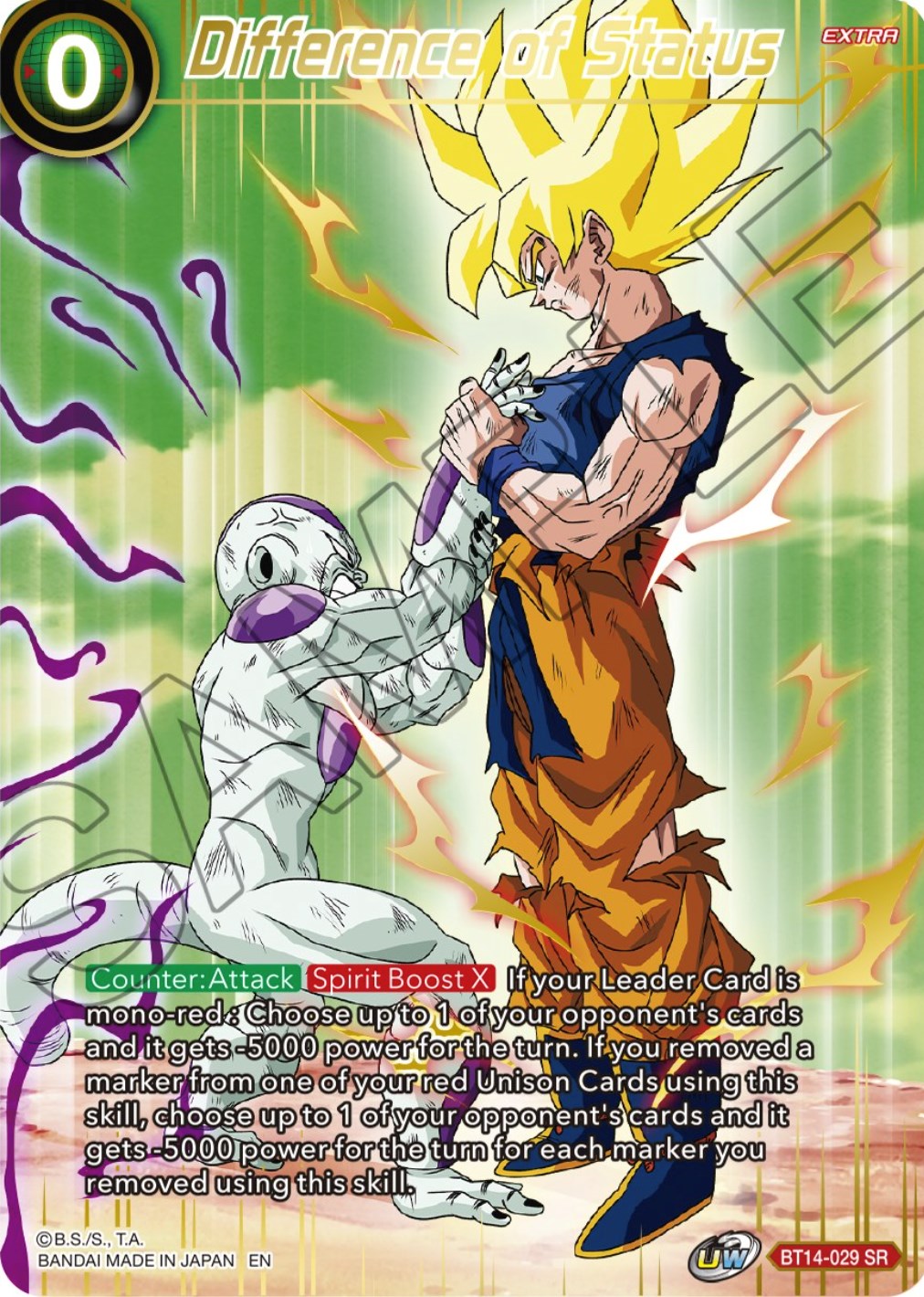 Difference of Status (BT14-029) [Theme Selection: History of Son Goku] | Pegasus Games WI