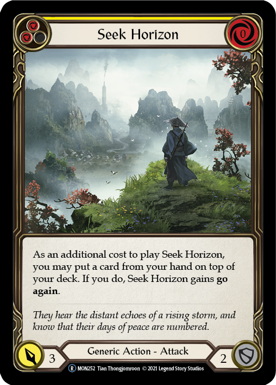 Seek Horizon (Yellow) (Rainbow Foil) [U-MON252-RF] Unlimited Rainbow Foil | Pegasus Games WI