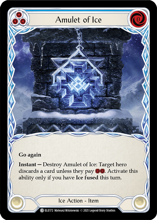 Amulet of Ice [ELE172] (Tales of Aria)  1st Edition Rainbow Foil | Pegasus Games WI