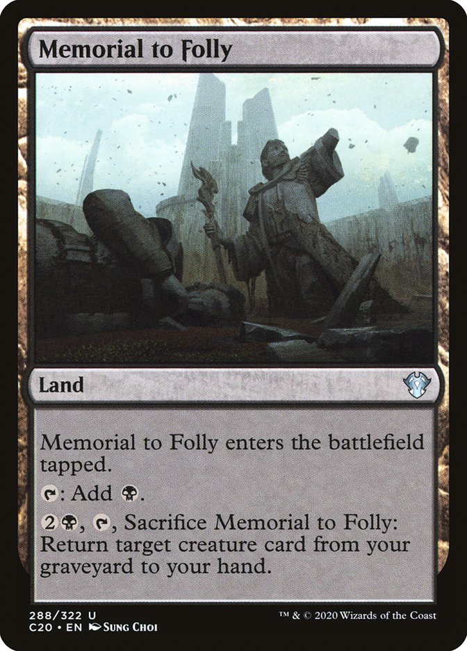 Memorial to Folly [Commander 2020] | Pegasus Games WI