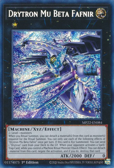 Drytron Mu Beta Fafnir [MP22-EN084] Prismatic Secret Rare | Pegasus Games WI