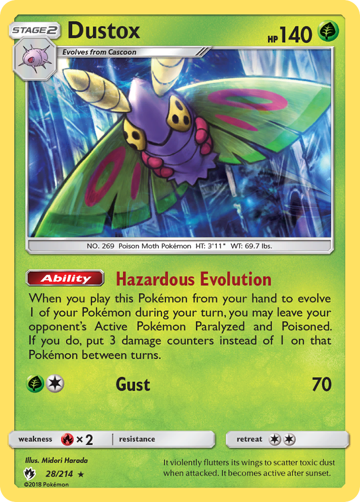 Dustox (28/214) [Sun & Moon: Lost Thunder] | Pegasus Games WI