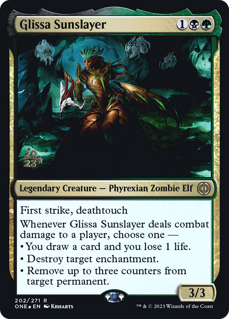 Glissa Sunslayer [Phyrexia: All Will Be One Prerelease Promos] | Pegasus Games WI