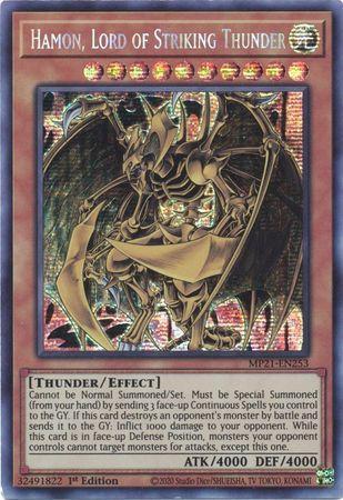 Hamon, Lord of Striking Thunder [MP21-EN253] Prismatic Secret Rare | Pegasus Games WI