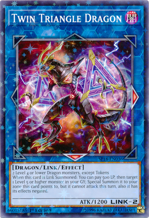 Twin Triangle Dragon (Starfoil) [SP18-EN036] Starfoil Rare | Pegasus Games WI