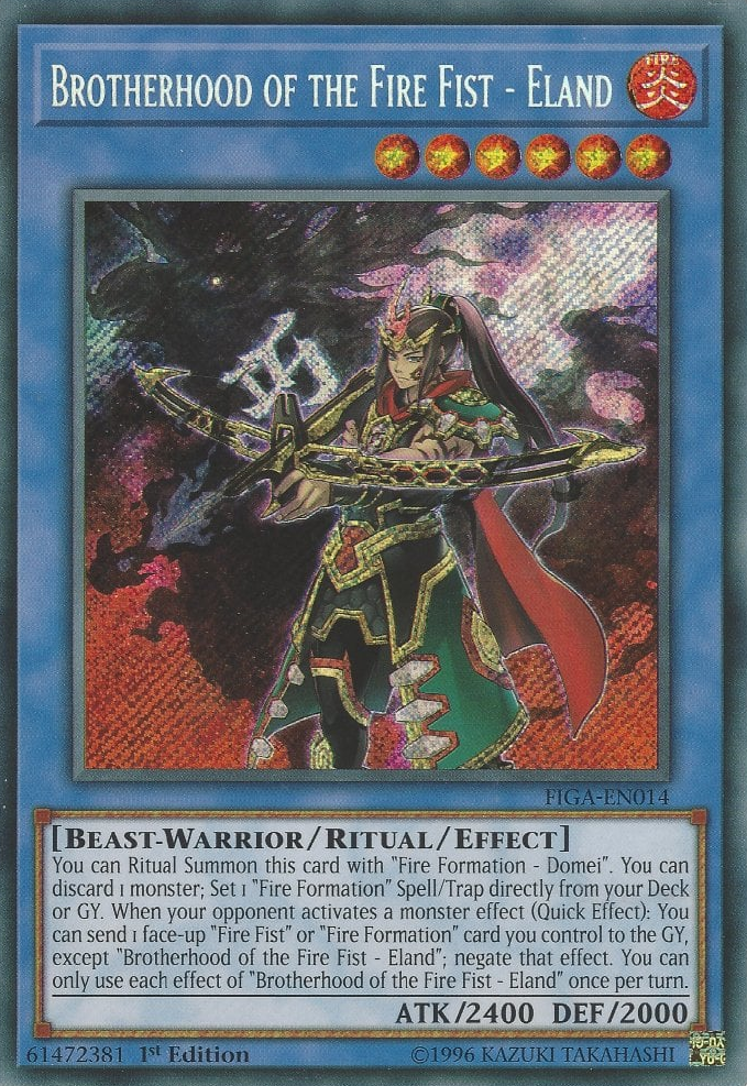 Brotherhood of the Fire Fist - Eland [FIGA-EN014] Secret Rare | Pegasus Games WI