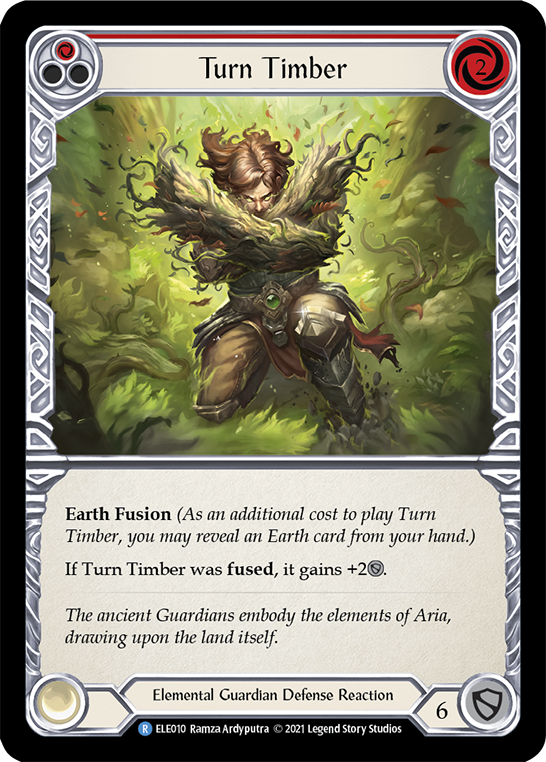 Turn Timber (Red) [ELE010] (Tales of Aria)  1st Edition Rainbow Foil | Pegasus Games WI