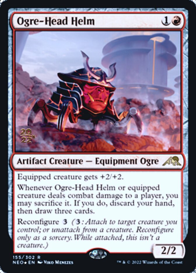 Ogre-Head Helm [Kamigawa: Neon Dynasty Prerelease Promos] | Pegasus Games WI