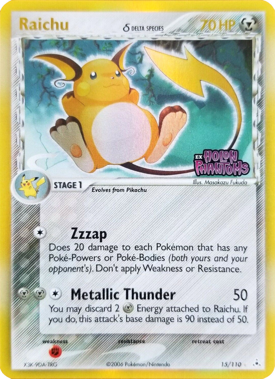 Raichu (15/110) (Delta Species) (Stamped) [EX: Holon Phantoms] | Pegasus Games WI