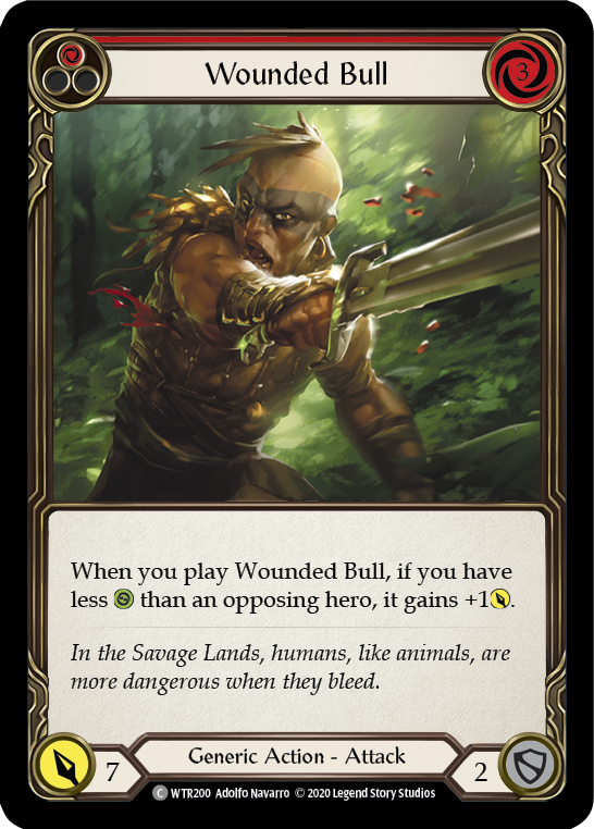 Wounded Bull (Red) [WTR200] Unlimited Rainbow Foil | Pegasus Games WI
