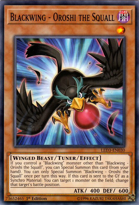 Blackwing - Oroshi the Squall [LED3-EN030] Common | Pegasus Games WI