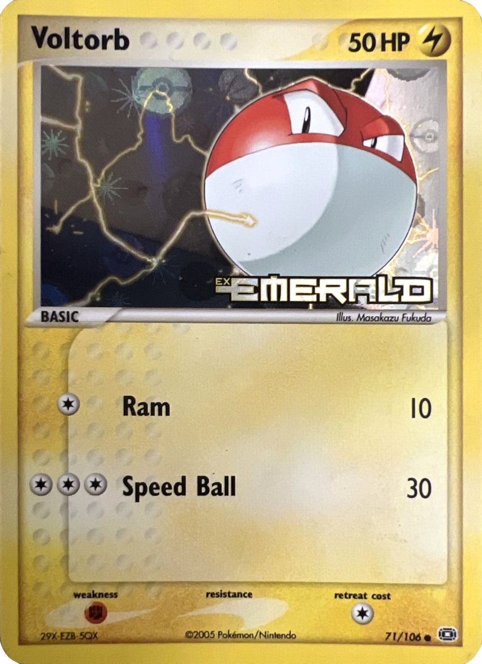 Voltorb (71/106) (Stamped) [EX: Emerald] | Pegasus Games WI