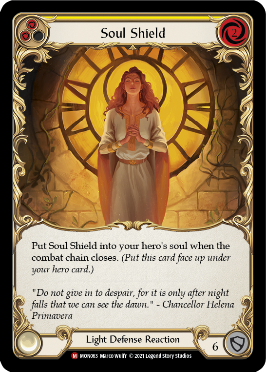 Soul Shield (Rainbow Foil) [MON063-RF] 1st Edition Rainbow Foil | Pegasus Games WI