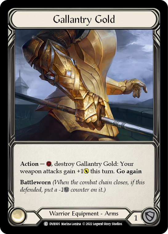 Gallantry Gold [DVR005] (Classic Battles: Rhinar vs Dorinthea)  Rainbow Foil | Pegasus Games WI