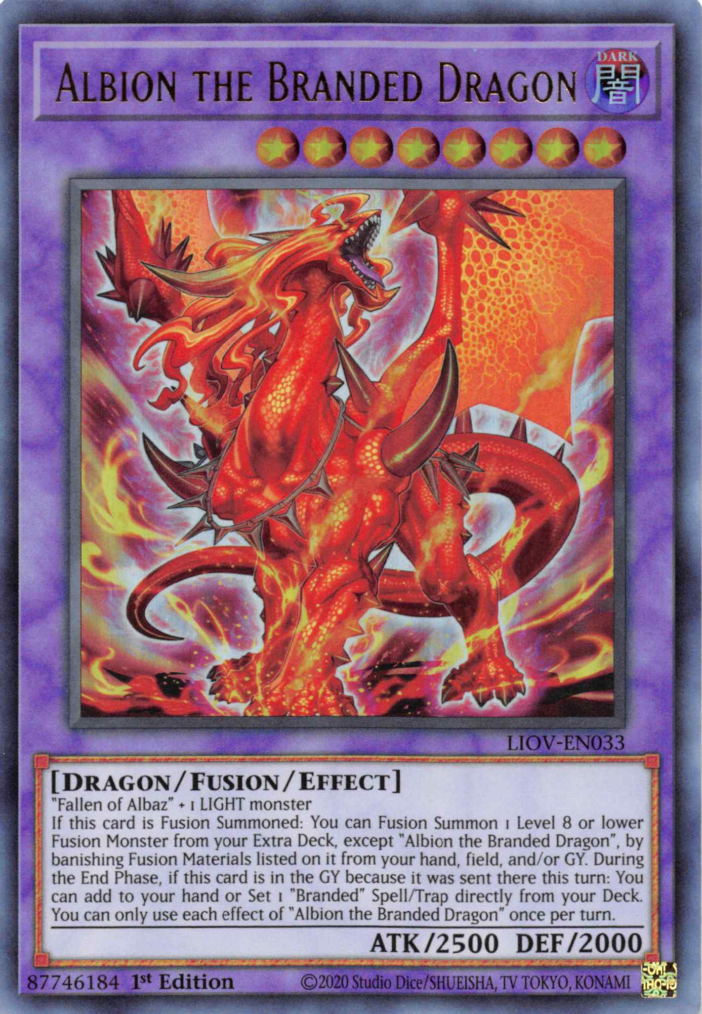 Albion the Branded Dragon [LIOV-EN033] Ultra Rare | Pegasus Games WI