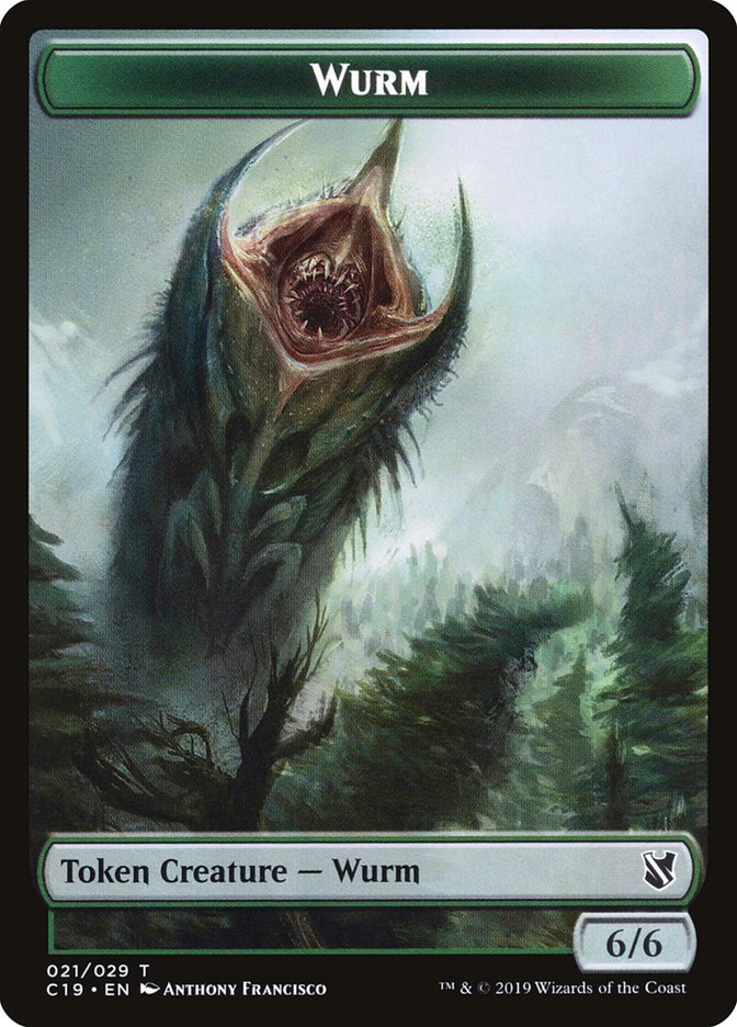 Beast (013) // Wurm Double-Sided Token [Commander 2019 Tokens] | Pegasus Games WI