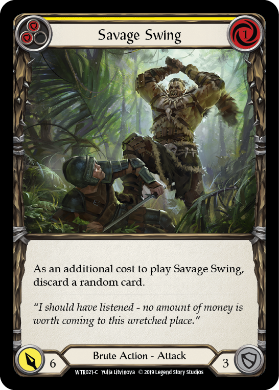 Savage Swing (Yellow) [WTR021-C] Alpha Print Rainbow Foil | Pegasus Games WI