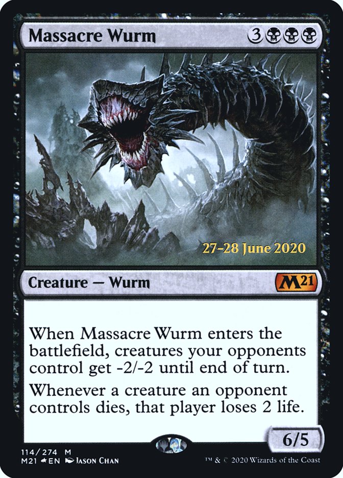 Massacre Wurm [Core Set 2021 Prerelease Promos] | Pegasus Games WI