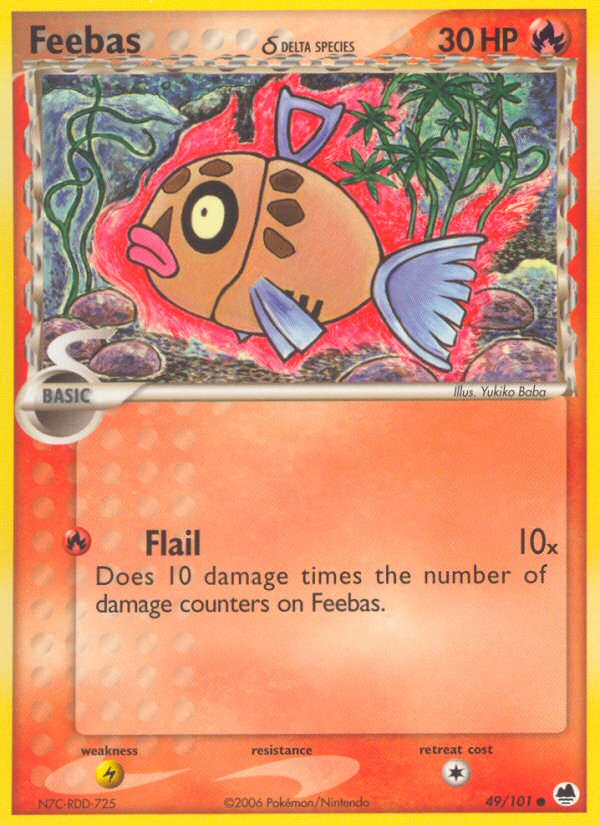 Feebas (49/101) (Delta Species) [EX: Dragon Frontiers] | Pegasus Games WI