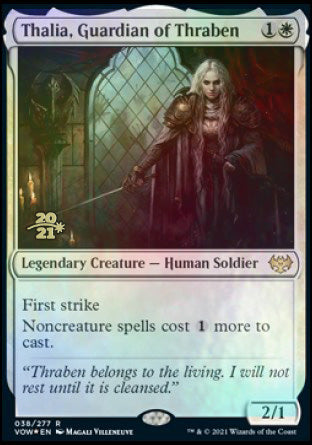 Thalia, Guardian of Thraben [Innistrad: Crimson Vow Prerelease Promos] | Pegasus Games WI