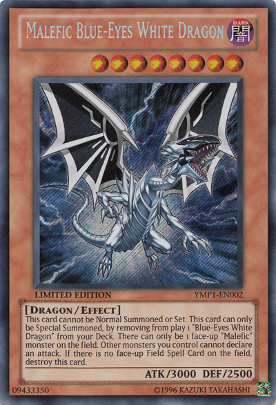 Malefic Blue-Eyes White Dragon [YMP1-EN002] Secret Rare | Pegasus Games WI