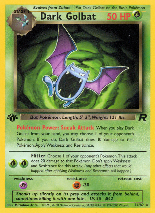 Dark Golbat (24/82) [Team Rocket 1st Edition] | Pegasus Games WI