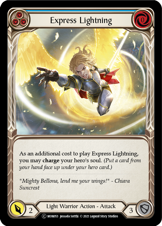 Express Lightning (Blue) [U-MON053] Unlimited Normal | Pegasus Games WI