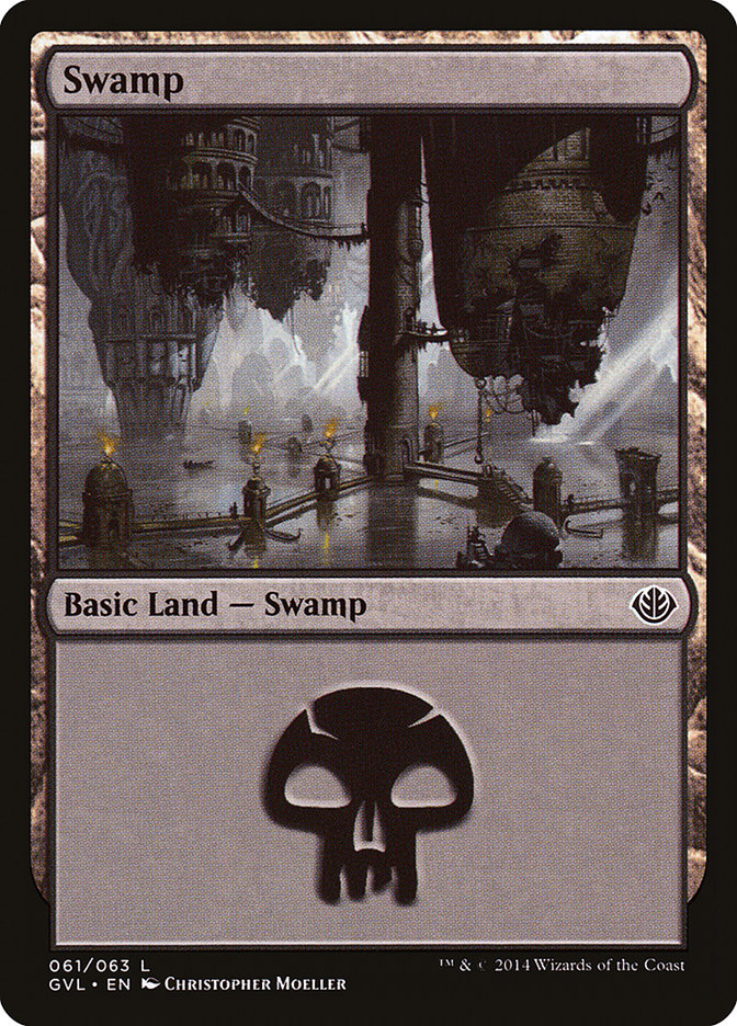 Swamp (61) (Garruk vs. Liliana) [Duel Decks Anthology] | Pegasus Games WI