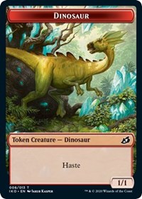 Dinosaur // Human Soldier (003) Double-Sided Token [Ikoria: Lair of Behemoths Tokens] | Pegasus Games WI