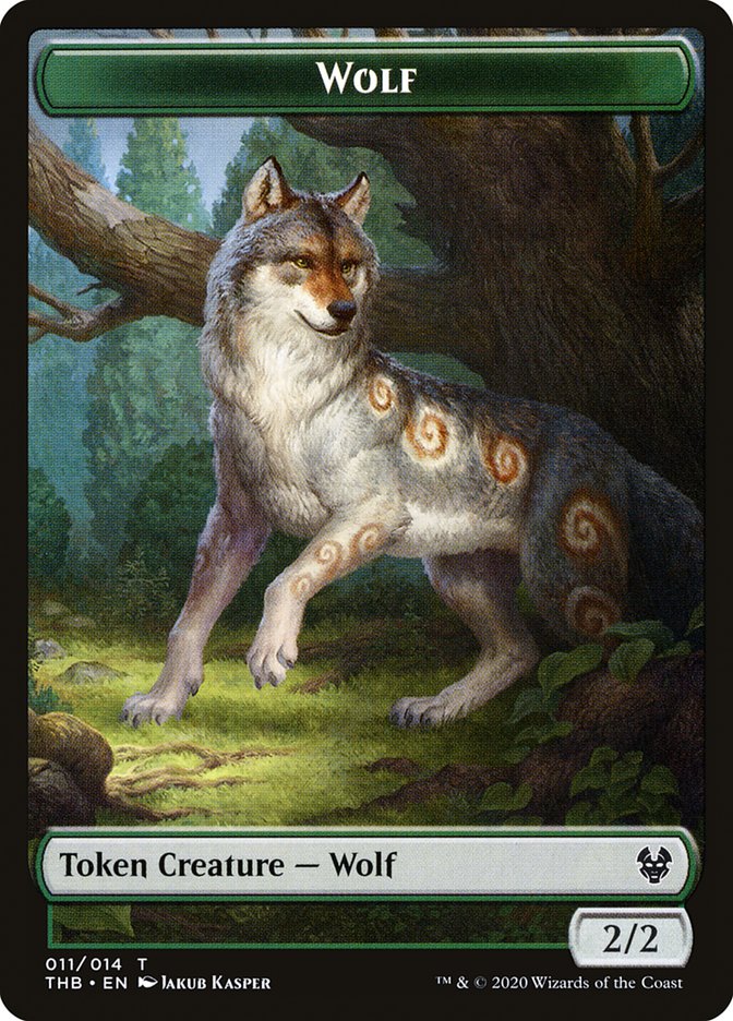 Satyr // Wolf Double-Sided Token [Theros Beyond Death Tokens] | Pegasus Games WI