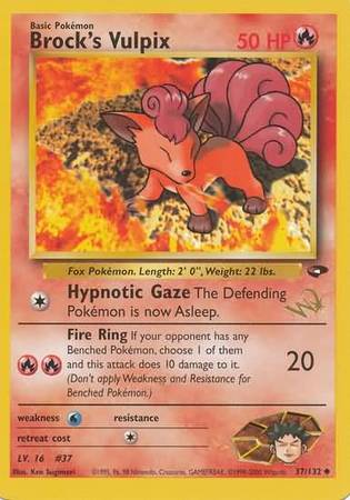 Brock's Vulpix (37/132) (W Stamped Promo) [Gym Challenge Unlimited] | Pegasus Games WI