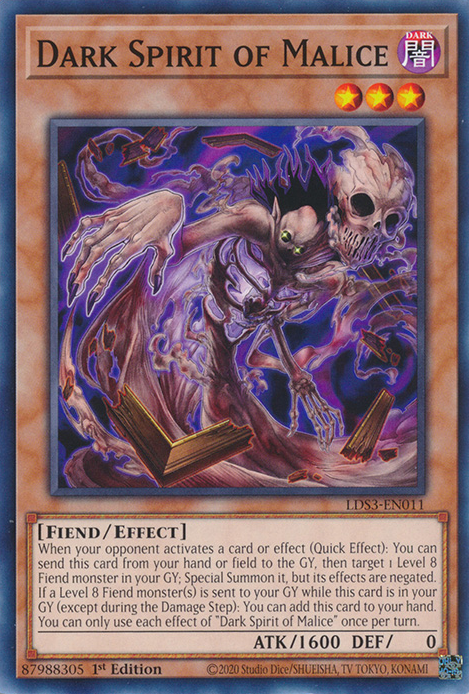 Dark Spirit of Malice [LDS3-EN011] Common | Pegasus Games WI