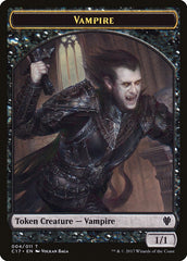 Vampire // Zombie Double-Sided Token [Commander 2017 Tokens] | Pegasus Games WI