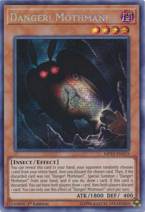 Danger! Mothman! [MP19-EN219] Prismatic Secret Rare | Pegasus Games WI