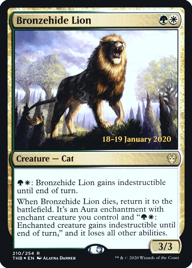Bronzehide Lion [Theros Beyond Death Prerelease Promos] | Pegasus Games WI
