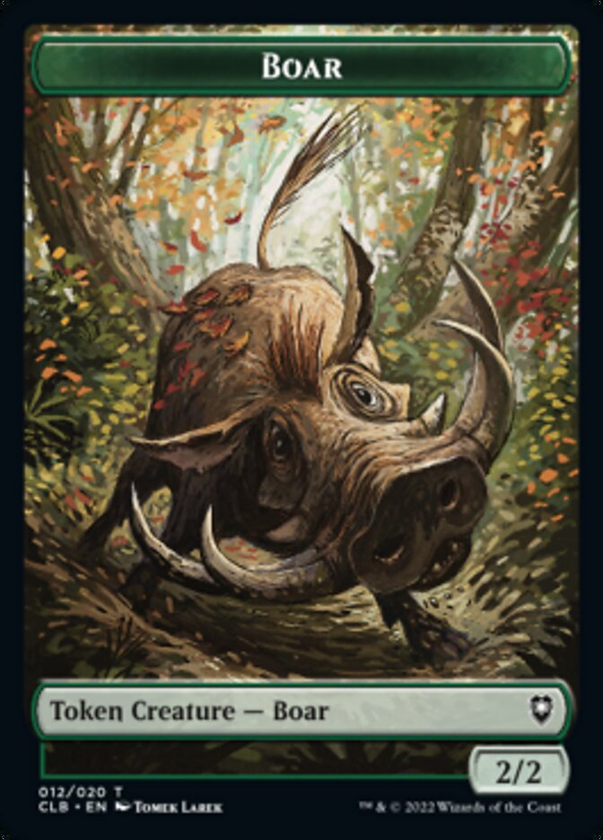 Boar Token [Commander Legends: Battle for Baldur's Gate Tokens] | Pegasus Games WI