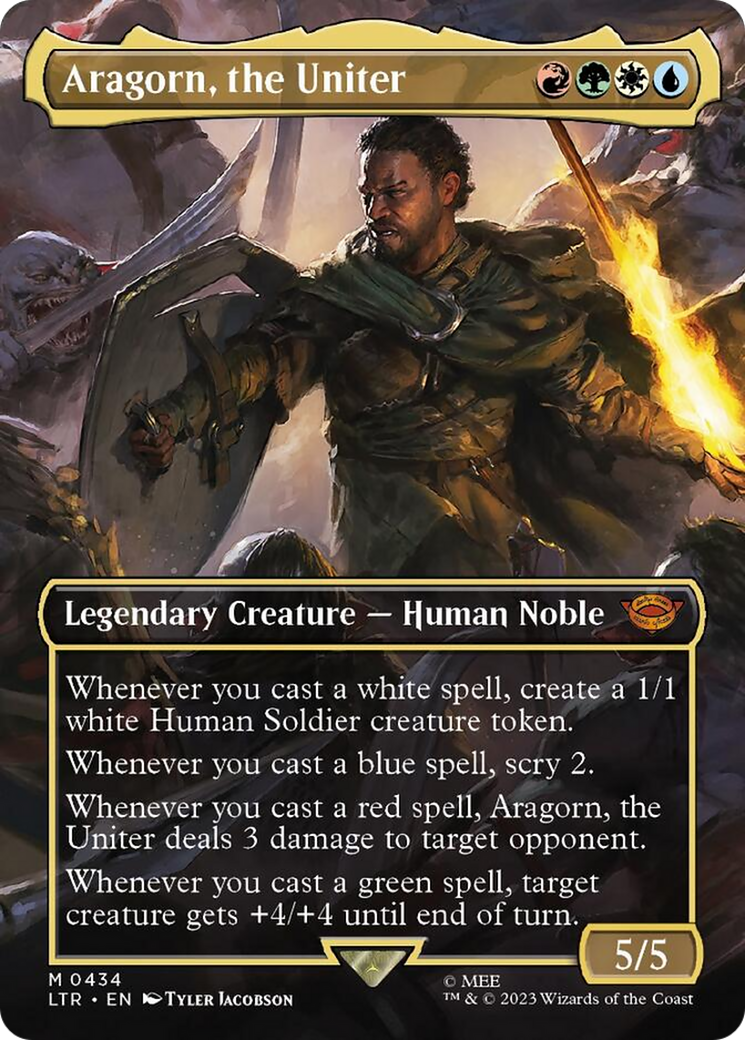 Aragorn, the Uniter (Borderless Alternate Art) [The Lord of the Rings: Tales of Middle-Earth] | Pegasus Games WI