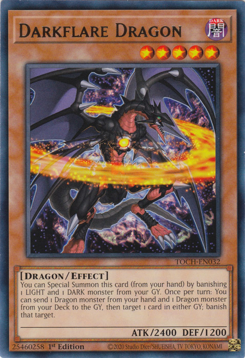 Darkflare Dragon [TOCH-EN032] Rare | Pegasus Games WI