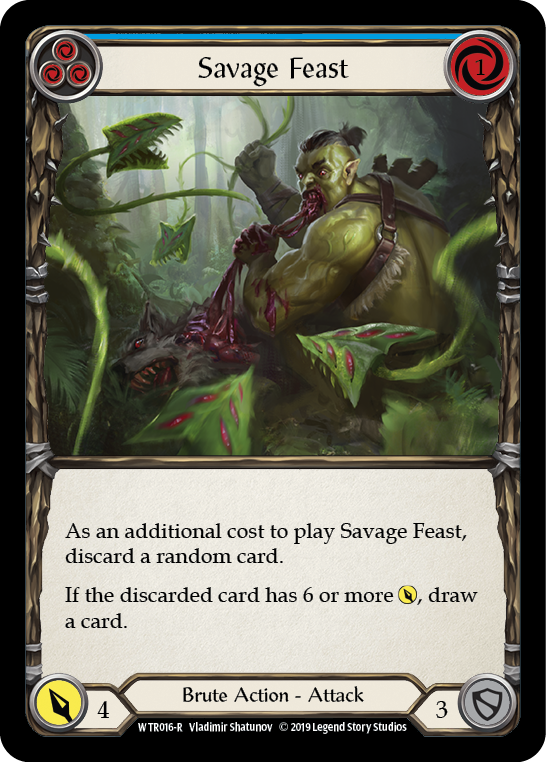 Savage Feast (Blue) [WTR016-R] Alpha Print Normal | Pegasus Games WI