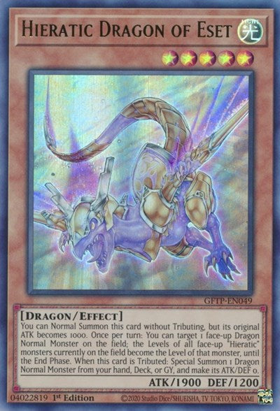 Hieratic Dragon of Eset [GFTP-EN049] Ultra rare | Pegasus Games WI