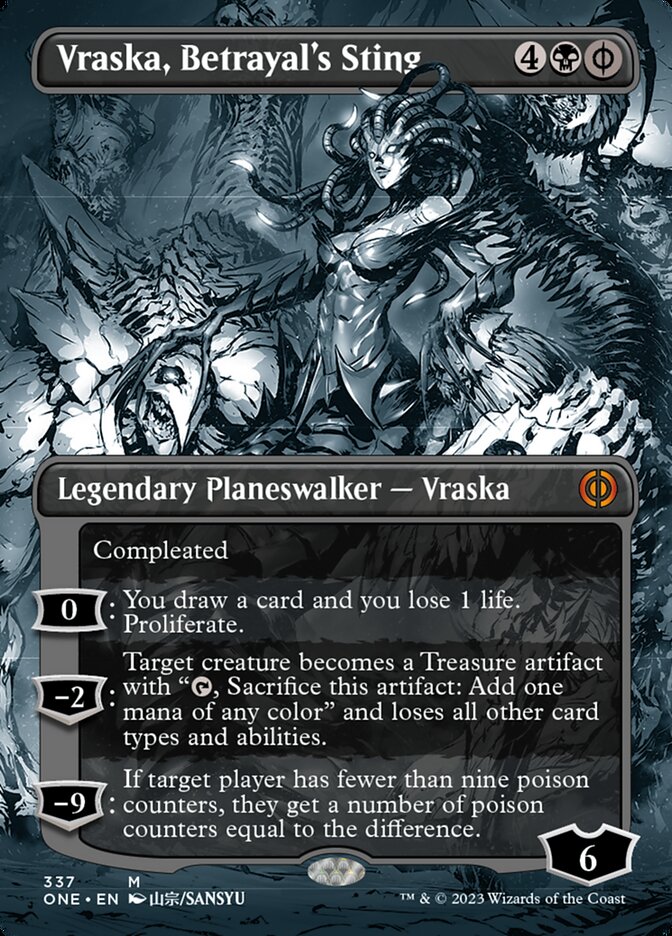 Vraska, Betrayal's Sting (Borderless Manga) [Phyrexia: All Will Be One] | Pegasus Games WI