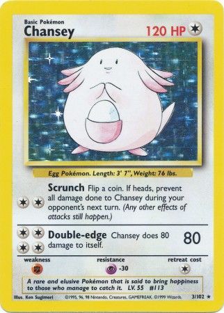 Chansey (3/102) [Base Set Unlimited] | Pegasus Games WI