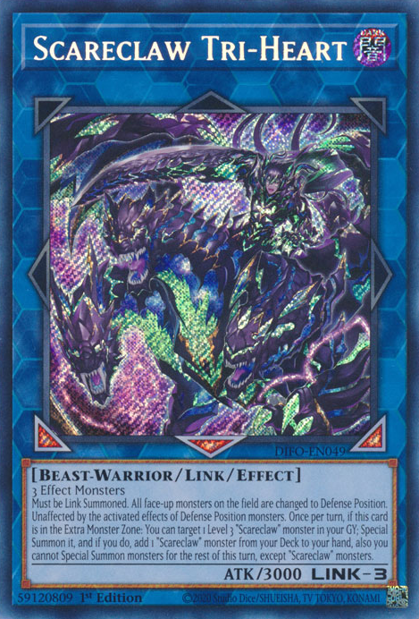 Scareclaw Tri-Heart [DIFO-EN049] Secret Rare | Pegasus Games WI