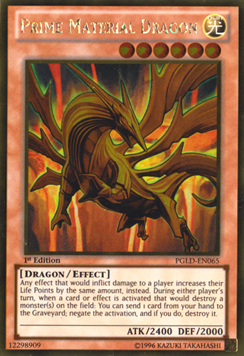 Prime Material Dragon [PGLD-EN065] Gold Rare | Pegasus Games WI