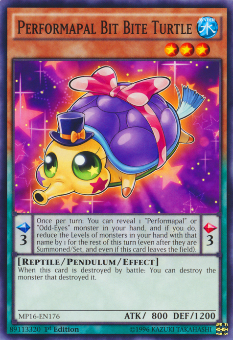 Performapal Bit Bite Turtle [MP16-EN176] Common | Pegasus Games WI