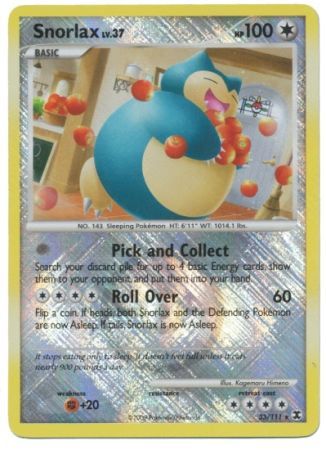 Snorlax (33/111) (League Promo) [Platinum: Rising Rivals] | Pegasus Games WI