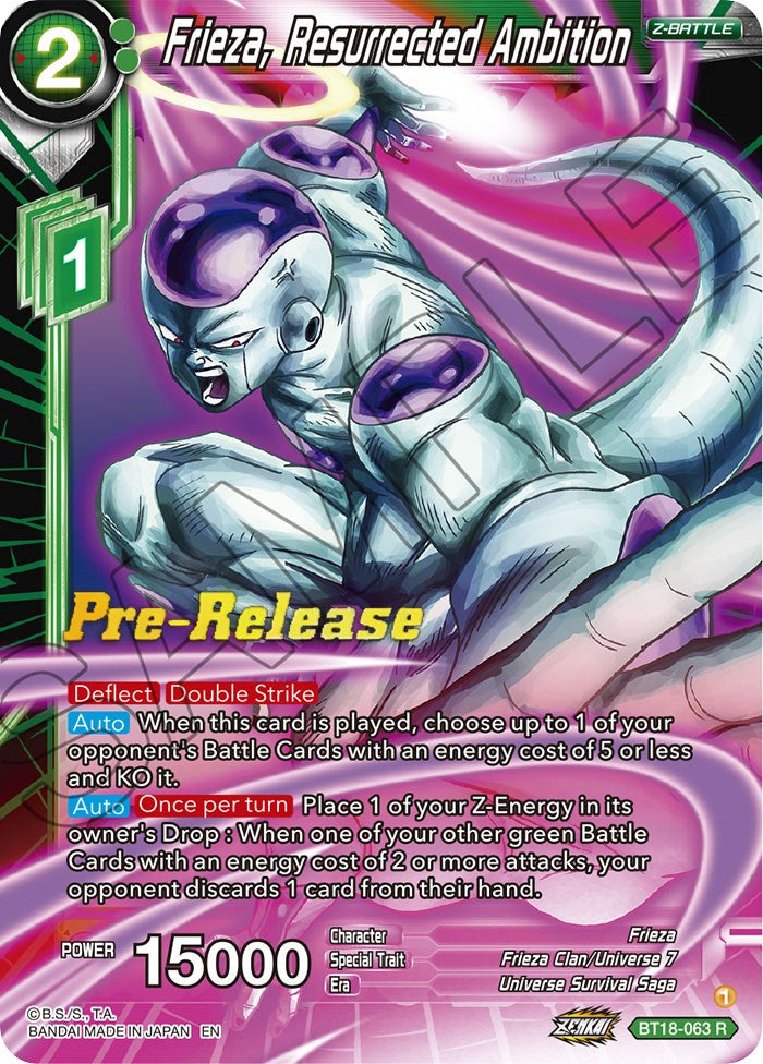 Frieza, Resurrected Ambition (BT18-063) [Dawn of the Z-Legends Prerelease Promos] | Pegasus Games WI